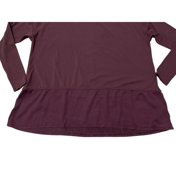 Lululemon Women's Size 2 Burgundy Maroon Ease of Mind Athleisure Top Stretch - Picture 3 of 6